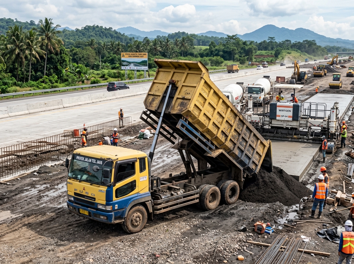Armada Dump Truck Tronton Muatan Besar Pasir Semeru